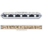 Dreamtime Crystal DC 77730 Rondelle Spacer Bars 5 Hole Light Colorado Topaz/Silver